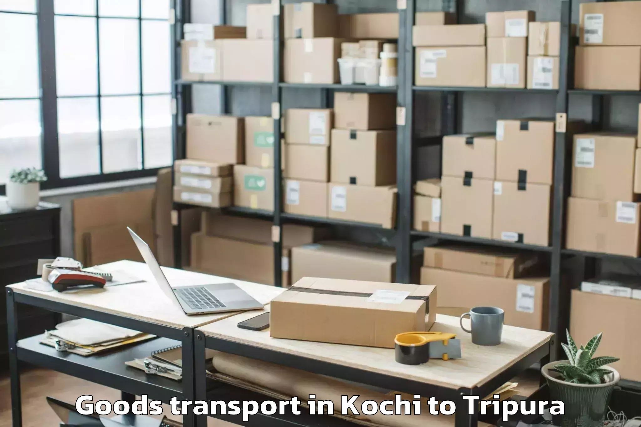 Book Your Kochi to Teliamura Goods Transport Today